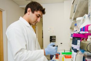 A male scientist in a laboratory