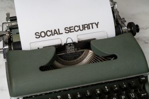 social security on a typewriter