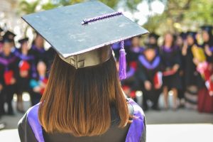 Graduate on stage