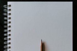 blank page with pencil